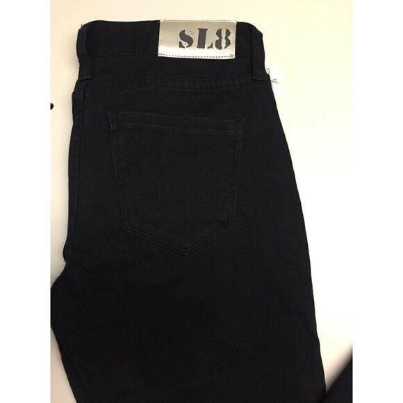SL8 Denim Dark Blue Skinny Sequin Pants - Picture 3 of 12